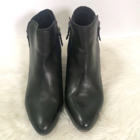 Frye Black Leather Judith Zip Bootie 3471738 Size 10 - Picture 5 of 10